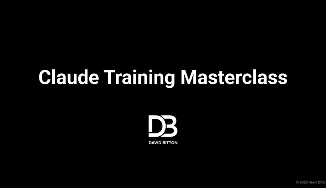 Claude Training Masterclass